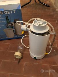 Inalatore di acque termali a getto caldo umido