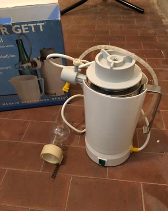 Inalatore di acque termali a getto caldo umido