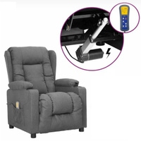 Poltrona Massaggiante Reclinabile Rialzo grigio