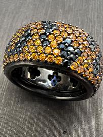 Anello in argento di Valenza e zirconi