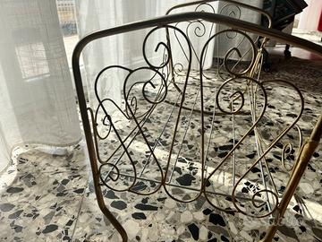 Culla bambole vintage metallo dorato anni 60 (da s