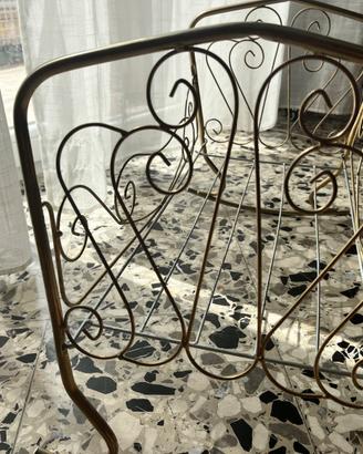 Culla bambole vintage metallo dorato anni 60 (da s