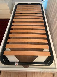 Letto una piazza 92x200 Laccato Bianco