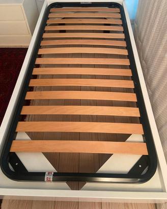 Letto una piazza 92x200 Laccato Bianco
