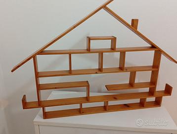 Bacheca anni 70 in pitch pine realizzata a mano