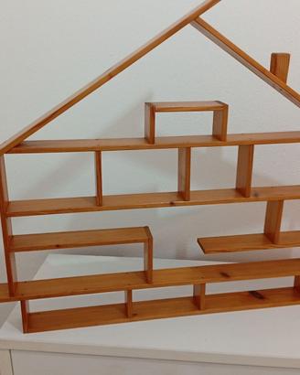 Bacheca anni 70 in pitch pine realizzata a mano