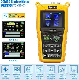 MISURATORE DI CAMPO DVB-T2 S2 SAT FINDER COMBO