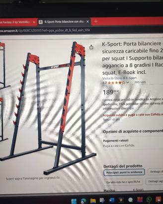 porta bilanciere per panca, squat, curl