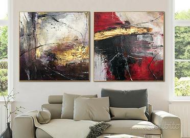 Quadro Moderno astratto Set da due tele 