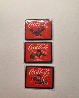3 toppe Marvel per Coca cola