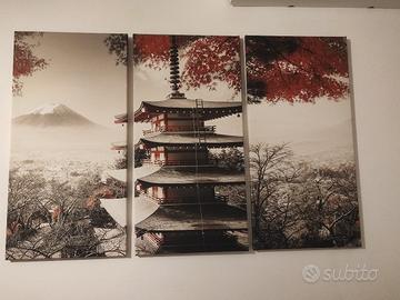 Canvas 3 Pezzi 40*80 Tema Giappone