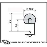 4 Lampadine arancio 12V 10W BA15S G18 frecce boost