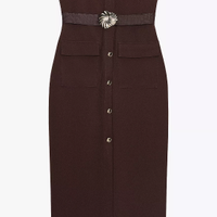 Vestiti midi crepe cintura