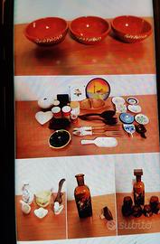  43 pezzi vari vintage ceramica, legno, ecc.