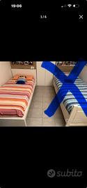Letto singolo ikea c/materasso e cuscino ikea