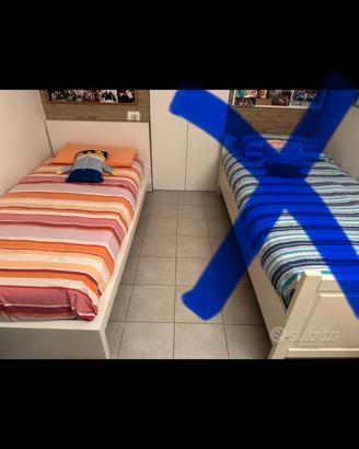 Letto singolo ikea c/materasso e cuscino ikea