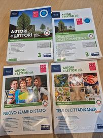 AUTORI E LETTORI piu 3 libro antologia scuola medi
