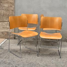 sedie 40/4 David Rowland  anni 60 set di 4