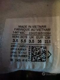 Converse All Star nere in pelle nr 36