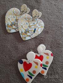 Orecchini cuore fantasia