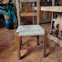 tavolo e sedie in noce