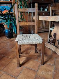 tavolo e sedie in noce