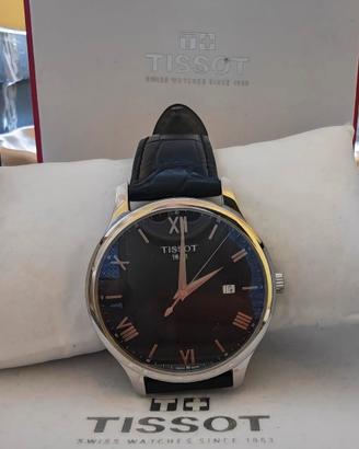 Tissot Everytime 39 mm acciaio e coccodrillo