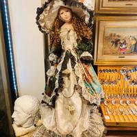 Bambola bisquit stile vittoriano 110 cm