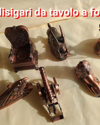 6 ACCENDISIGARI IN RAME GRANDI VINTAGE FUNZIONANTI