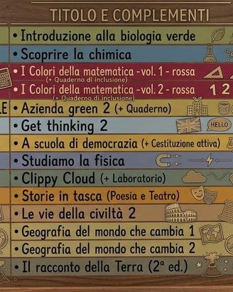 Libri scolastici in perfette condizioni.