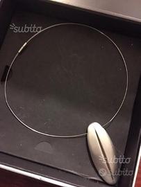 COLLANA BREIL STONES CHICCO DI CAFFè ACCIAIO CON C