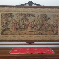 Antico Arazzo anni 900 con Cornice LEGNO 
