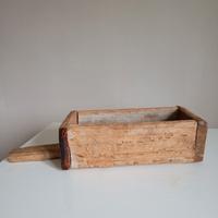 Antico stampo artigianale per burro, in legno