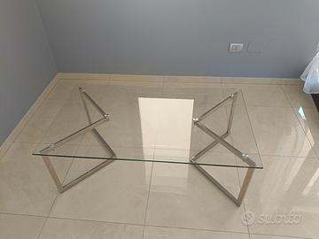 tavolino moderno  in vetro da salotto 