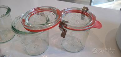 Weck 7 Vasetti 140 ml con Coperchio da 60 mm