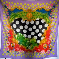 Foulard Vintage ATELIER VERSACE-Seta 100%-Motivo c