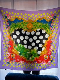 Foulard Vintage ATELIER VERSACE-Seta 100%-Motivo c
