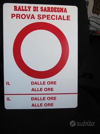 Rally di Sardegna segnaletica anni 90