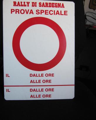 Rally di Sardegna segnaletica anni 90