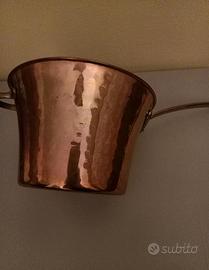 paiolo in rame con manico vintage 