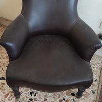 poltrona in pelle vintage design anni 70