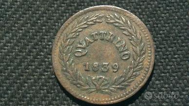 Moneta Quattrino 1839, Stato Pontificio Gregorio X