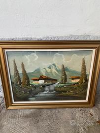 Quadro dipinto a mano (montagna)