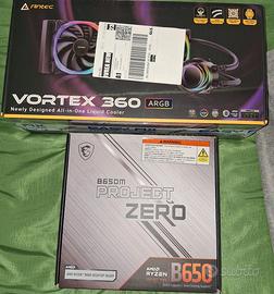 Antec Vortex 360 argb , MSI B650 Project zero wifi