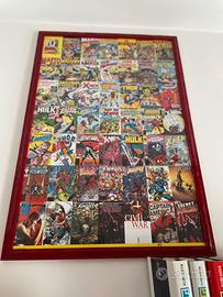 Quadro con poster marvel 70 anni con cornice
