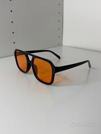 Occhiali da sole Vintage Aviator lenti arancioni