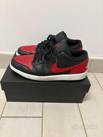 Air jordan 1 low Black/Red n. 44