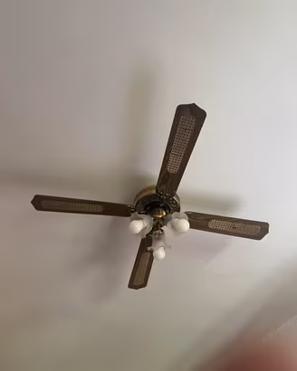 Ventilatore da soffitto vintage  3 luci