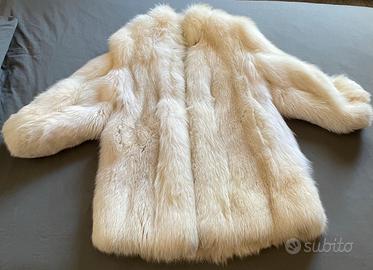 Pelliccia di vera volpe bianca