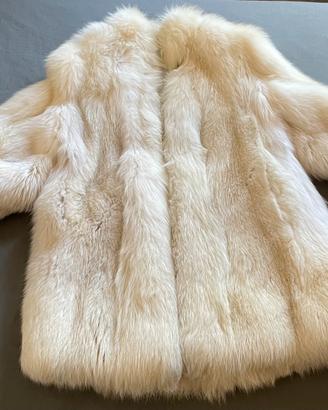 Pelliccia di vera volpe bianca